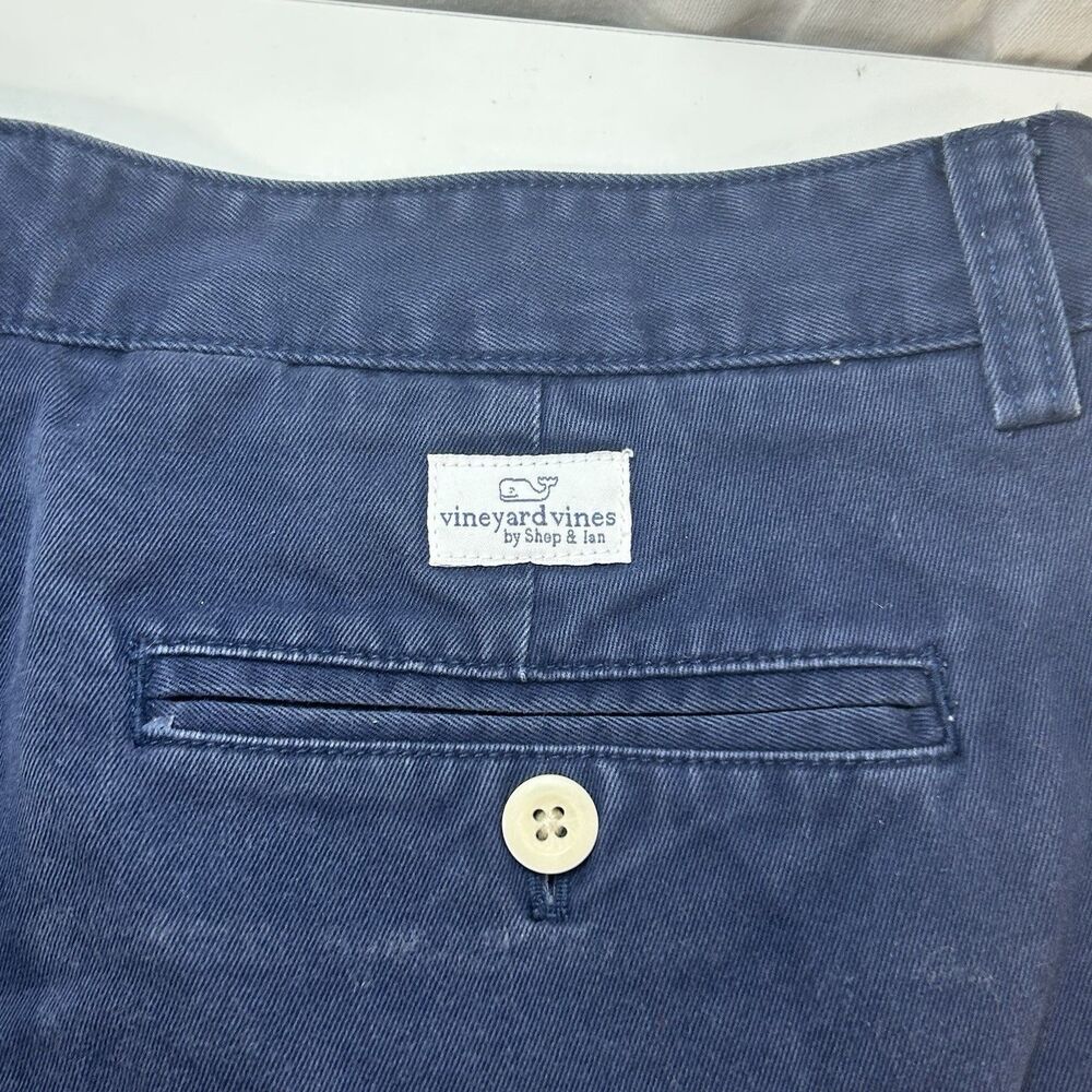 Vineyard Vines Men Shorts 32 Blue Dark 9" Club Chino Bermuda Cotton Twill Preppy - Picture 5 of 8
